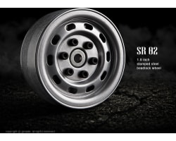 1.9 Sr02 Beadlock Wheels Semigloss Silver 12mm Hex - Pair photo