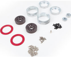 Ar03 1.9 5-Lug Aluminum Beadlocks Titanium-Red photo
