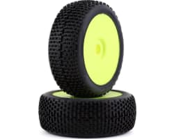Easy Pre-Mounted 1/8 Buggy Tires (2) (Yellow) (Extra Soft) photo