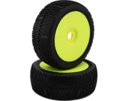 Pixel Pre-Mounted 1/8 Buggy Tires (Yellow) (2) (N25 - Super Soft photo