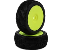 Triky Pre-Mounted 1/8 Buggy Tires (Yellow) (2) (S35 - Soft) photo