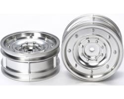 RC Matte Plated Dish Wheels - Silver 26mm Width/Offset +2 photo