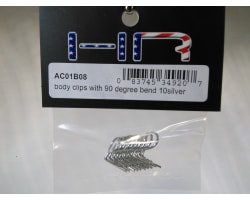 Silver bent Body Clips 17.5mm long 1mm wire (10) photo