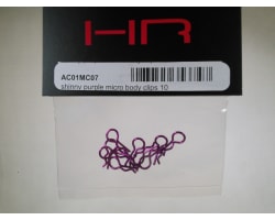 Purple Body Clips 11.6mm long .91mm wire (10) photo