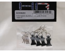 Black bent Body Clips 21mm long 1.6mm wire (8) photo