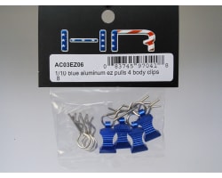 Blue bent EZ-Pull Body Clips 21.1mm long 1mm wire (4) photo