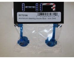 Aluminum Steering Blocks (blue) - ECX 2WD photo