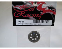 57t 64p Hard Anodized Aluminum Pinion Gear photo