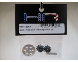 Alum. Main Gear / Steel sprocket set photo