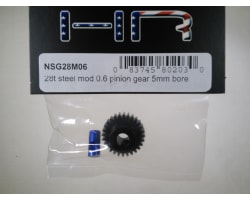 28t Steel Mod 0.6 Pinion Gear 5mm Bore photo