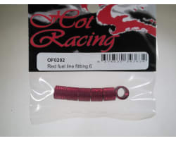 Red Aluminum Fuel Line Retainers (6) photo