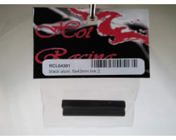 Aluminum Standoff Post Link 6x43mm w/ M3 Threads (Black)(2) photo