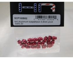 Red Aluminum Suspension 5.8mm Pivot Balls (20) photo