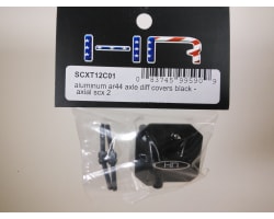 Aluminum Ar44 Axle Diff Covers (Black) - Axial Scx 2 photo