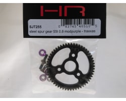 Steel Spur Gear (55t 0.8 Mod)(Purple) - TRA photo