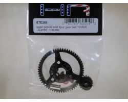 Steel Pinion and Spur Gear Set (18t/60t 32p)(Red) - TRA photo