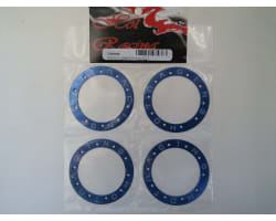 Aluminum Bead-Lock Ring (4)(Blue) - Tamiya CR-01 photo