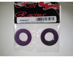 Aluminum Purple Flanged M17 23mm Hex Lock Nut (2) photo