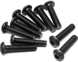 Button Head Screw M3x14mm Hex Socket (10) photo