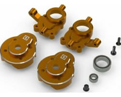 Aluminum Portal Steering Spindle Set Orange for Venture18 photo