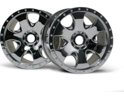 Warlock Wheels Chrome 83x56mm Savage X (2) photo