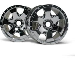 Warlock Wheels Chrome 83x56mm Savage X (2) photo