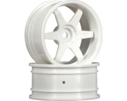 Te37 26mm White 6mm Offset Wheels/26mm Tires (2) photo