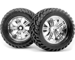 Mounted Goliath Tires Tremor Wheels chrome (2) photo