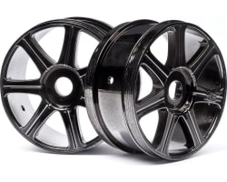 Hb Edge Wheel Black Chrome 2 pieces 1/8 Buggy photo