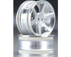 HPI33471 Gt Wheels Silver 6mm Offset (2) photo