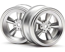 Vintage 5-Spoke Wheels 26mm Matte Chrome (2) photo
