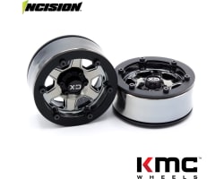 Incision 1.9 KMC KM233 Hex Black Chrome Plastic photo