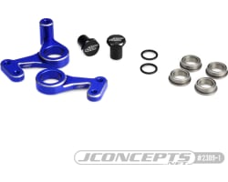 RC10 Aluminum Steering Bell Crank Set Blue photo