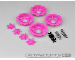 Tracker Wheel Discs for Dragon Wheels Pink 4 pieces photo