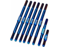 RC10T Fin Titanium Turnbuckle set 8pc - burnt blue photo