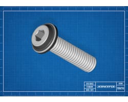 B6.4 Titanium Top Hat Screw Set Upper Black 67Pc photo