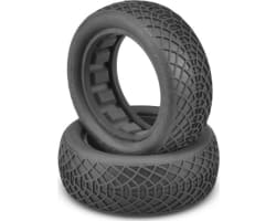 Ellipse Blue Compound Tires Fits 2.2 Buggy Front Wheel photo