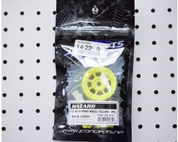 Hazard 1.9 inch RC10 Front Wheels Yellow (2) photo