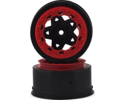 Tremor Slash Rear Slash 4x4 F & R Wheel - Black Wheel / Red Bead photo