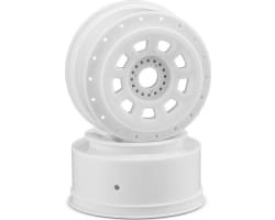 9-Shot 17mm Hex Sct Tire Wheel White for 1/8th Buggy to Dirt O photo