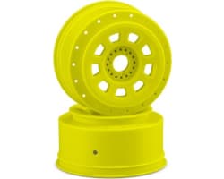 9-Shot 17mm Hex Sct Tire Wheel Yellow for 1/8th Buggy to Dirt photo