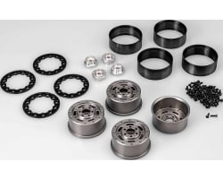 Ballistic 2.0 Crawler Wheel Gray W/ Black Bead 4pc Fits 1.9  photo