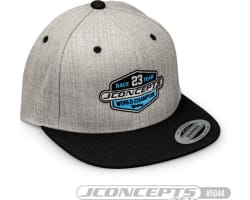 2023 Jconcepts Racing Team Hat Flat Bill Snap-Back Design Gray photo