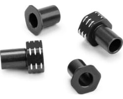 RC10b7 Aluminum Caster Hat Bushings 0 and 3mm 4pc Black Fits photo