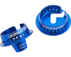 Fin Shock 5mm Off-Set Spring Cup Blue 2 Pieces photo