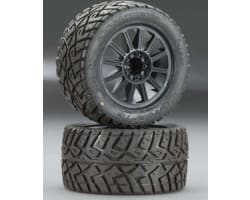 G-Locs 2.8 Inch Stampede 4x4 Pre-Mounted Black Wheels (2) photo