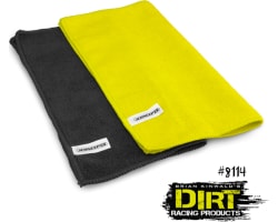 Dirt Racing Microfiber Towel Black & Yellow 2 photo