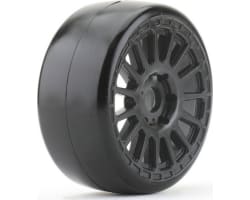 1/8 Gt Buster Tires Mounted On Black Radial Rims Ultra Soft Be photo