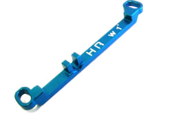 Aluminum Steering Link Long +1 Deg (Light Blue) - Kyosho Mr-03 photo