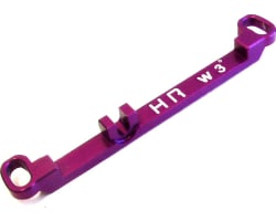 Aluminum Steering Link Long +3 Deg (Purple) - Kyosho Mr-03 photo
